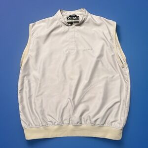 Zero Restriction Golf Vest Mens XL‎ Beige Microsuede Sleeveless